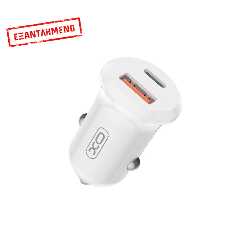 XO CC69 Μικρός Smart Φορτιστής Αυτοκινήτου USB-A & Type-C 30W Λευκός XO CC69 Μικρός Smart Φορτιστής Αυτοκινήτου USB-A & Type-C 30W Λευκός