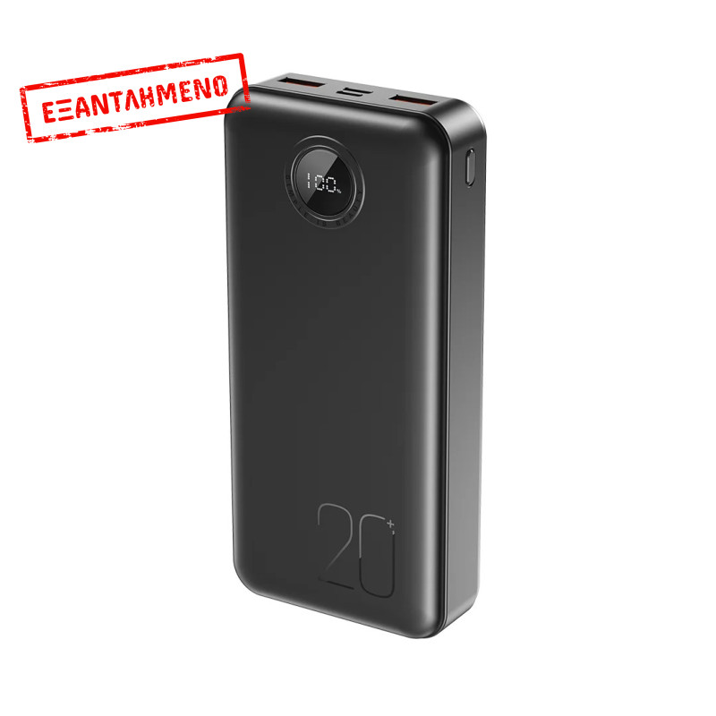 XO PR239 USB-C 20W/USB-A 22.5W power bank γρήγορης φόρτισης με οθόνη 20000mAh XO PR239 USB-C 20W/USB-A 22.5W power bank γρήγορης φόρτισης με οθόνη 20000mAh