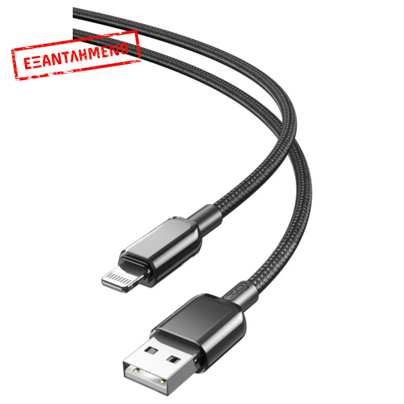 XO NB249 5A PVC Καλώδιο Φόρτισης + Data για Lighting L=1m Μαύρο XO NB249 5A PVC Καλώδιο Φόρτισης + Data για Lighting L=1m Μαύρο