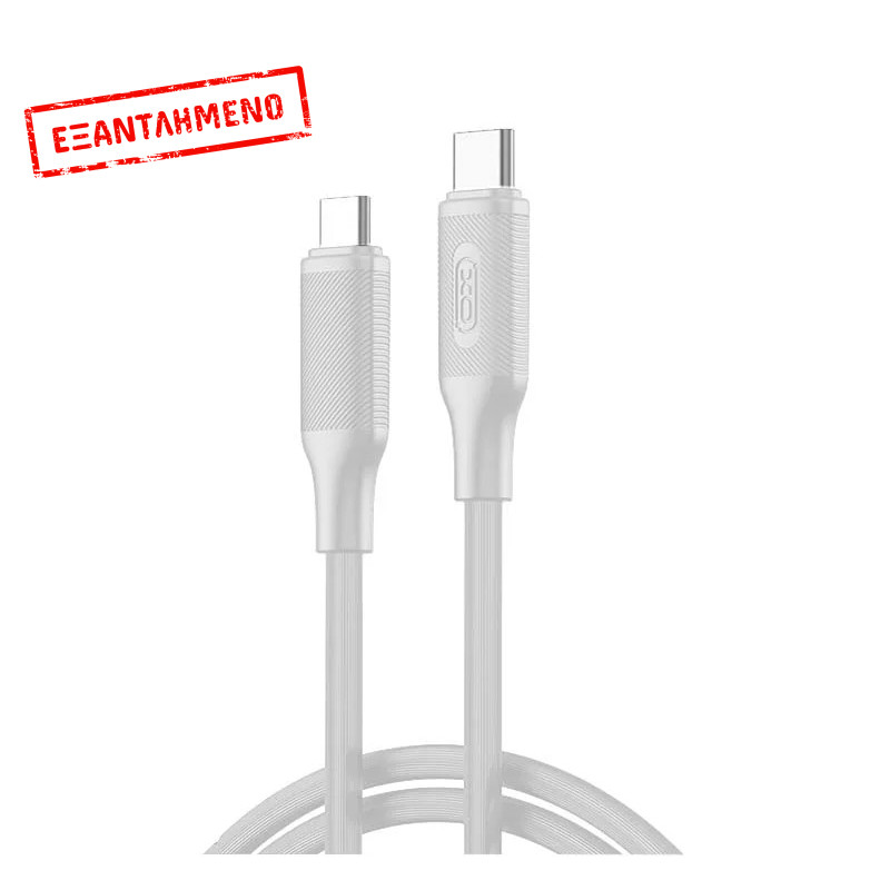 XO NB-Q265B PD 60W Type-C σε Type-C Μινιμαλιστικό Καλώδιο (Λευκό) XO NB-Q265B PD 60W Type-C σε Type-C Μινιμαλιστικό Καλώδιο (Λευκό)