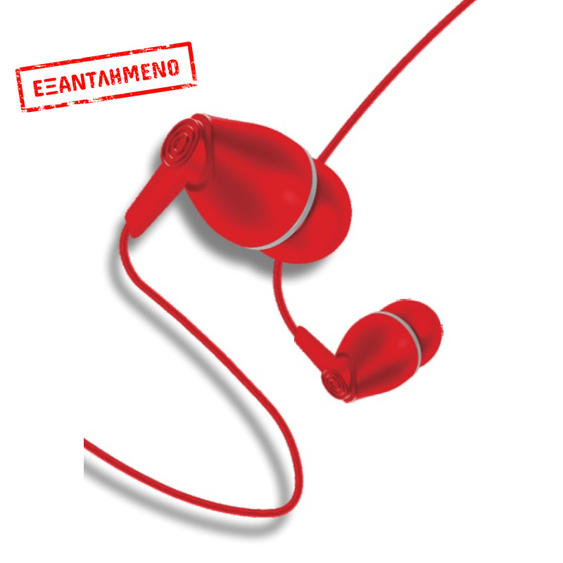 TC-HFr1 Ενσύρματα Ακουστικά Handsfree 3,5mm Κόκκινο