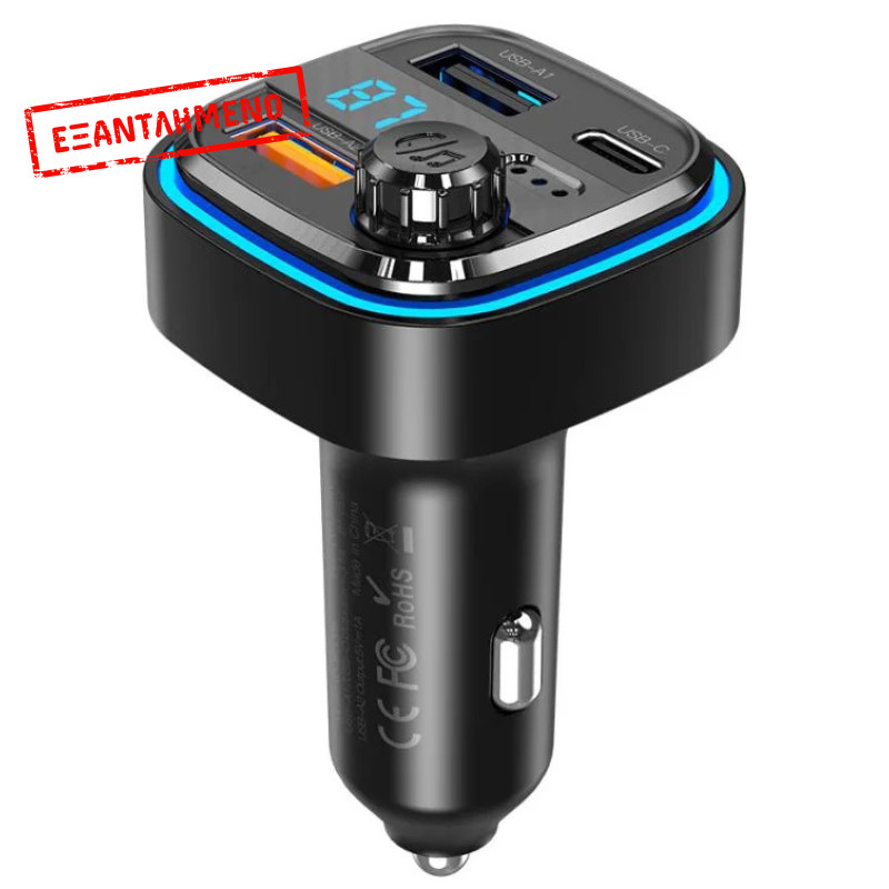 XO BCC08 Φορτιστής Αυτοκινήτου Bluetooth MP3 +5V3.1A με Φώς