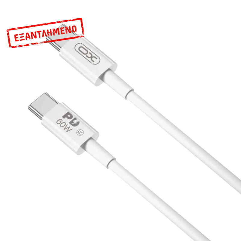 XO NB-Q190B 60W Καλώδιο Φόρτισης + Data Type-C Σε Type-C 2m XO NB-Q190B 60W Καλώδιο Φόρτισης + Data Type-C Σε Type-C 2m