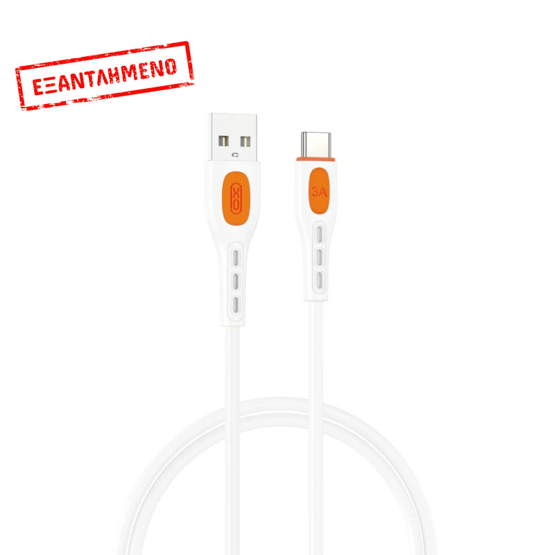 XO NB280 Καλώδιο δεδομένων Type-C 1M 3A Λευκό XO NB280 Καλώδιο δεδομένων Type-C 1M 3A Λευκό
