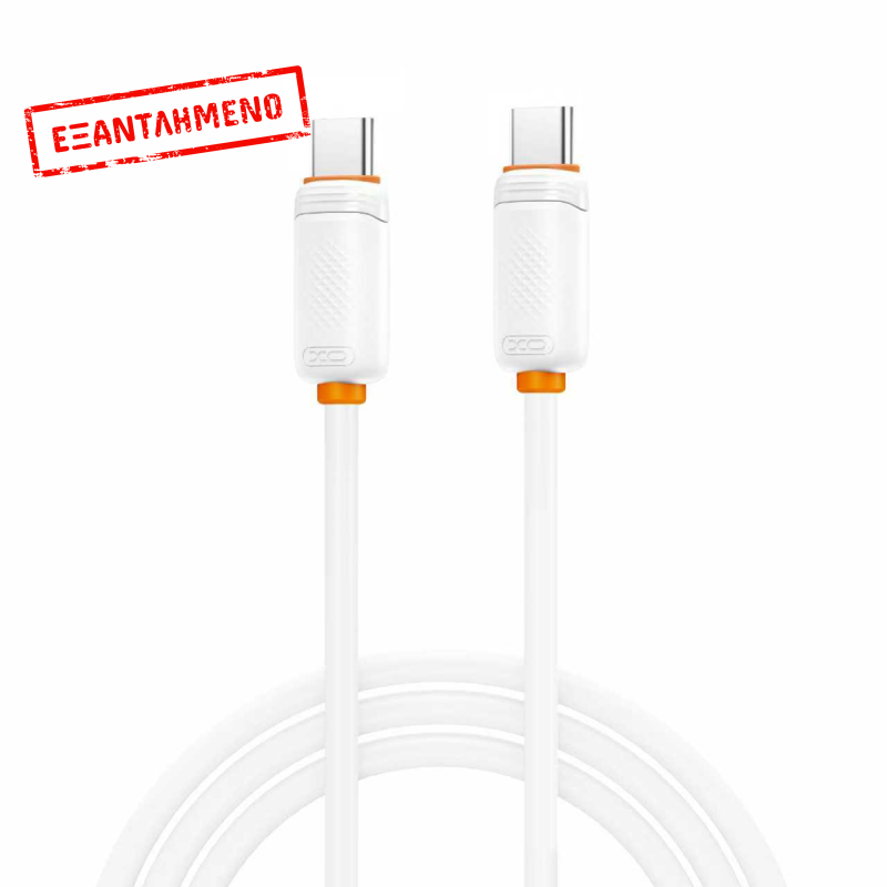 XO NB-Q302B Καλώδιο Φόρτισης & Μεταφοράς Δεδομένων Type-C σε Type-C 60W Λευκό 1m XO NB-Q302B Καλώδιο Φόρτισης & Μεταφοράς Δεδομένων Type-C σε Type-C 60W Λευκό 1m