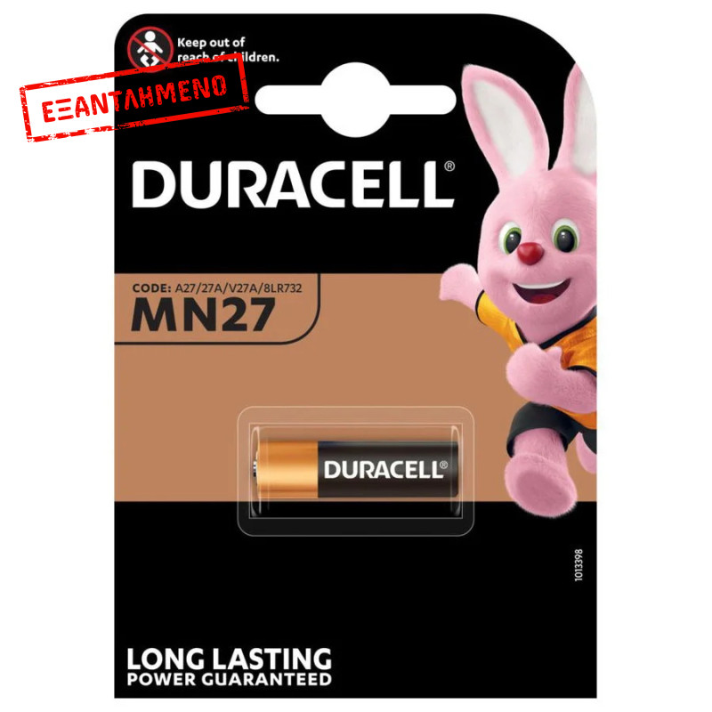 Μπαταρία Αλκαλική Security Duracell 12V size A27/27A/CA22/EL812/EL812/G27A/GP27A/L828/MN27 Τεμ. 1