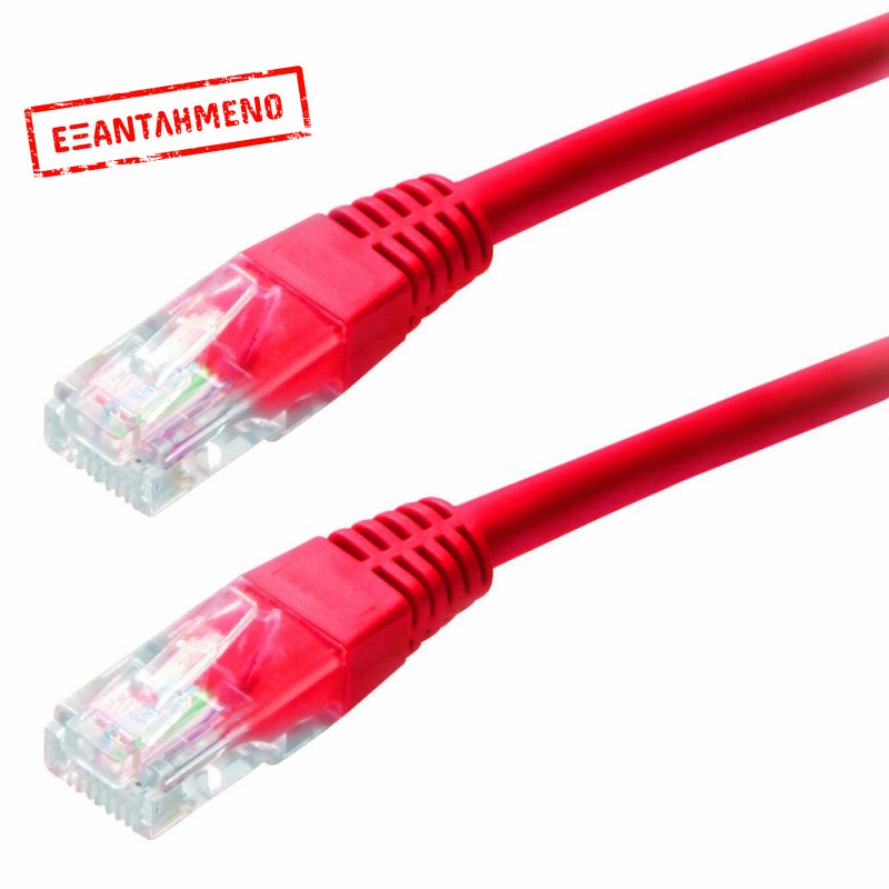 Καλώδιο Δικτύου Jasper CAT5E UTP CCA 5m Κόκκινο Patch Cord Καλώδιο Δικτύου Jasper CAT5E UTP CCA 5m Κόκκινο Patch Cord