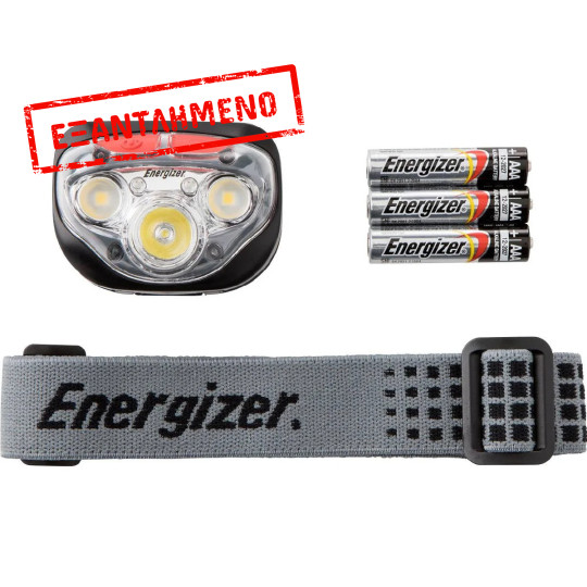 Φακός Κεφαλής Energizer Vision HD+ Focus IPX4 3 LED 400 Lumens με Μπαταρίες AAA 3 Τεμ. Γκρί Φακός Κεφαλής Energizer Vision HD+ Focus IPX4 3 LED 400 Lumens με Μπαταρίες AAA 3 Τεμ. Γκρί