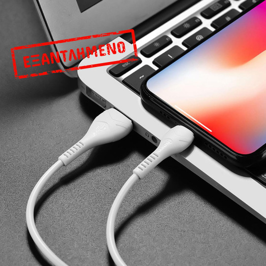 Καλώδιο Hoco X37 Cool Power USB σε Lightning Fast Charging 2.4A Λευκό 1m