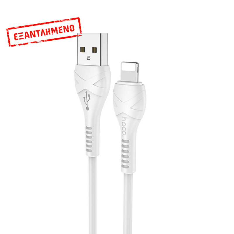 Καλώδιο Hoco X37 Cool Power USB σε Lightning Fast Charging 2.4A Λευκό 1m