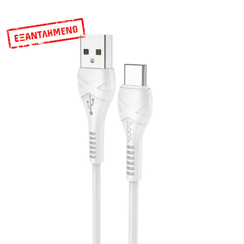 Καλώδιο Hoco X37 Cool Power USB σε USB-C Fast Charging 3.0A Λευκό 1m