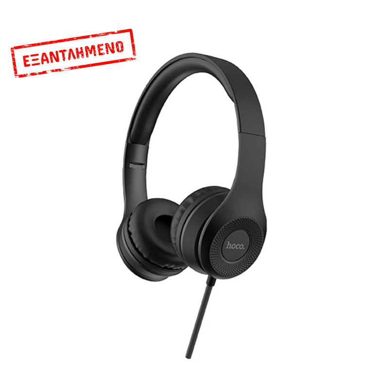 Ακουστικά Stereo Hoco W21 Graceful Charm 3.5mm με Μικρόφωνο Μαύρα Ακουστικά Stereo Hoco W21 Graceful Charm 3.5mm με Μικρόφωνο Μαύρα