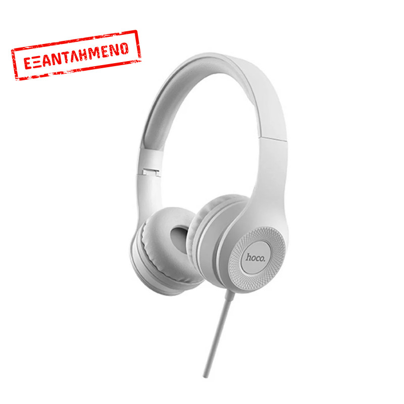 Ακουστικά Stereo Hoco W21 Graceful Charm 3.5mm με Μικρόφωνο Γκρι