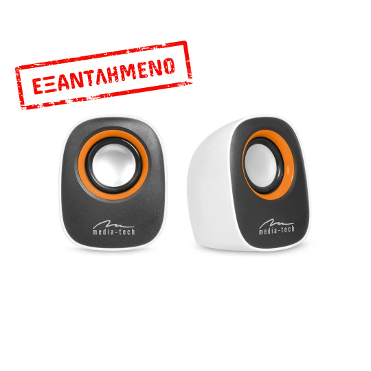 Ηχεία Stereo Media-Tech MT3137W IBO 3.5mm με Τροφοδοσία USB 6W Λευκά Ηχεία Stereo Media-Tech MT3137W IBO 3.5mm με Τροφοδοσία USB 6W Λευκά