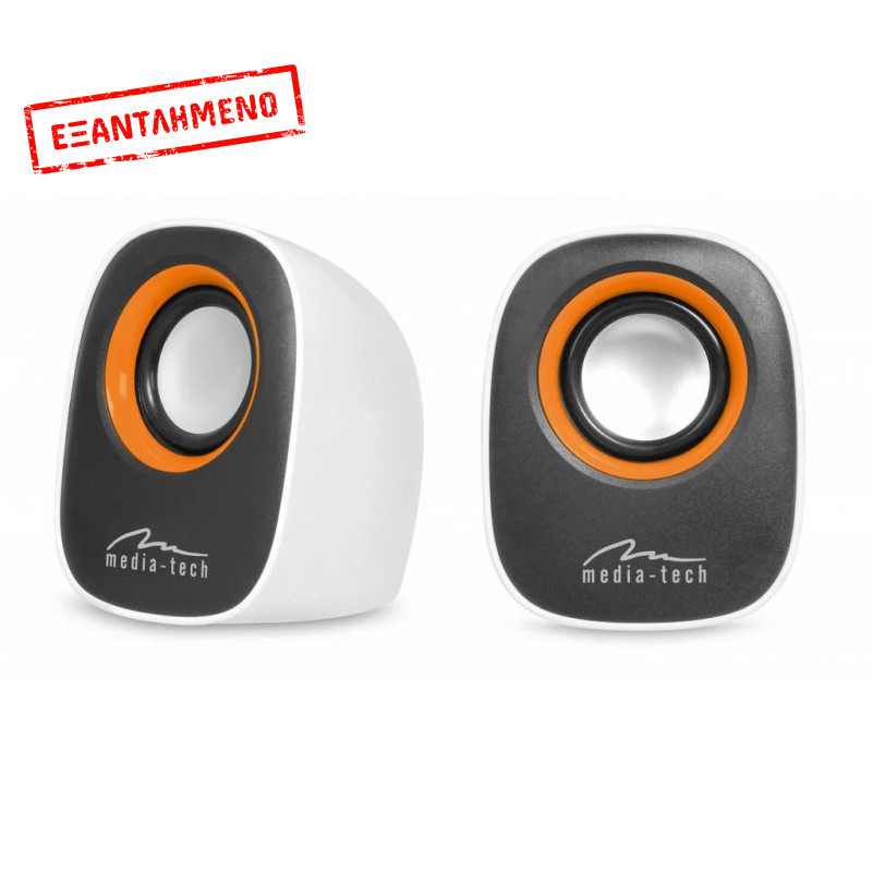 Ηχεία Stereo Media-Tech MT3137W IBO 3.5mm με Τροφοδοσία USB 6W Λευκά Ηχεία Stereo Media-Tech MT3137W IBO 3.5mm με Τροφοδοσία USB 6W Λευκά