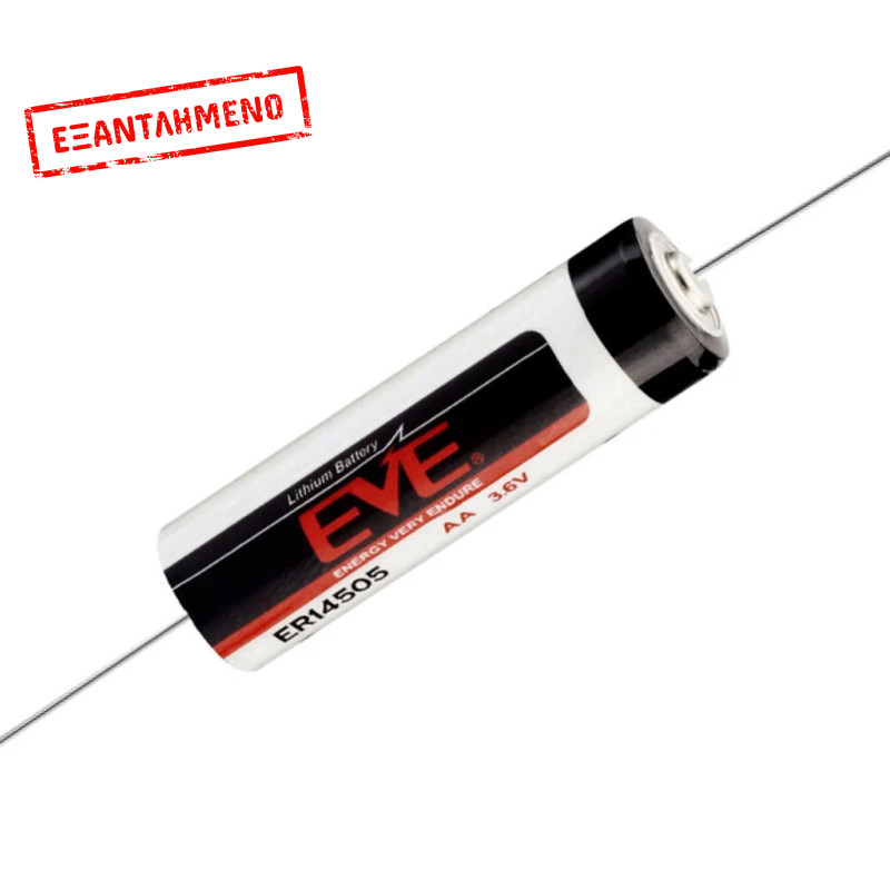 Μπαταρία Eve CNA 14500 Li-SOCl2 3.6V AA  2700 mAh με Αξονικό Καλώδιο