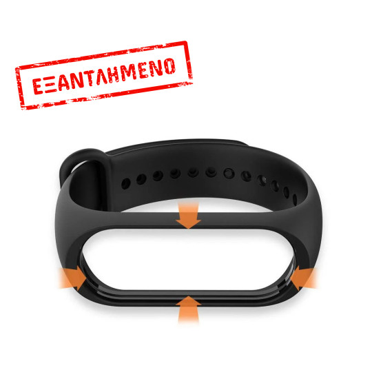 Ανταλλακτικό Band Ancus Wear για Xiaomi Band 3 και Xiaomi Smart Band 4 Μαύρο