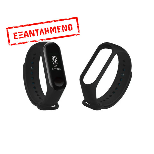 Ανταλλακτικό Band Ancus Wear για Xiaomi Band 3 και Xiaomi Smart Band 4 Μαύρο