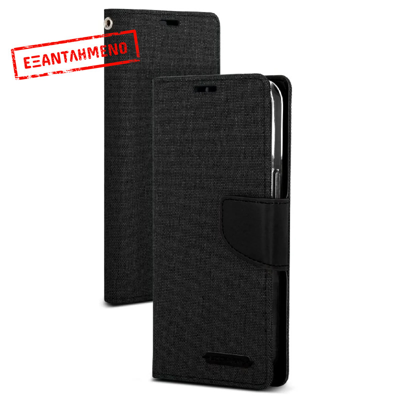 Θήκη Book Goospery Canvas Diary για Apple iPhone 13 Pro Μαύρο