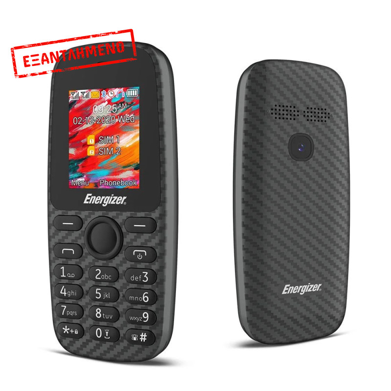 Energizer Energy E2 32MB/2GB Dual Sim 2G 1.77" Μαύρο με UK Φορτιστή