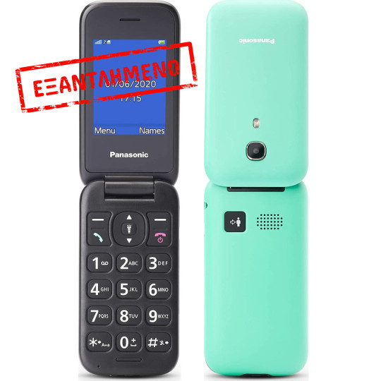 Panasonic KX-TU400EXC Τιρκουάζ 2.4" με MicroSD μέχρι 32GB, Bluetooth, Κάμερα, Μεγάλα Γράμματα και Πλήκτρο SOS