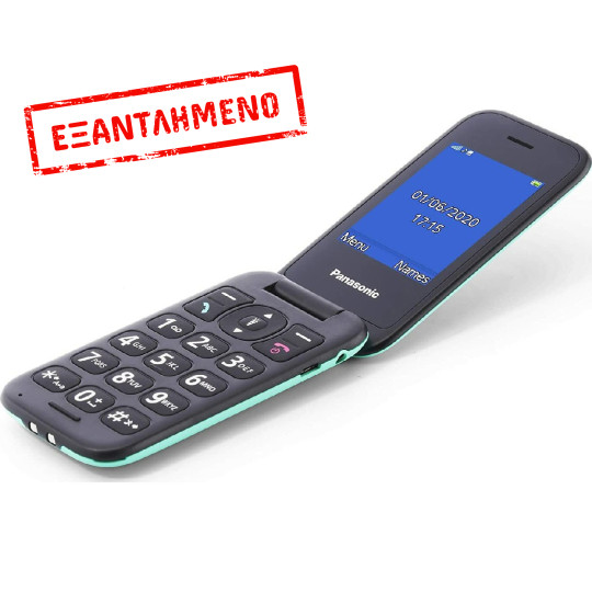 Panasonic KX-TU400EXC Τιρκουάζ 2.4" με MicroSD μέχρι 32GB, Bluetooth, Κάμερα, Μεγάλα Γράμματα και Πλήκτρο SOS