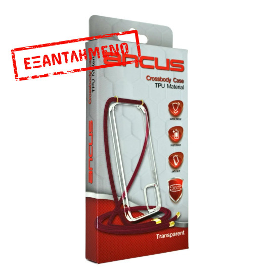 Θήκη Ancus Crossbody για Samsung SM-M205F Galaxy M20 Διάφανη με Κορδόνι Μπορντό Θήκη Ancus Crossbody για Samsung SM-M205F Galaxy M20 Διάφανη με Κορδόνι Μπορντό