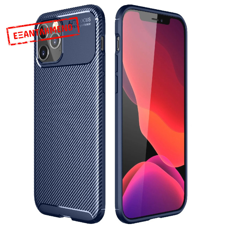 Θήκη Ancus AutoFocus Carbon Fiber για Apple iPhone 12 / iPhone 12 Pro Μπλέ