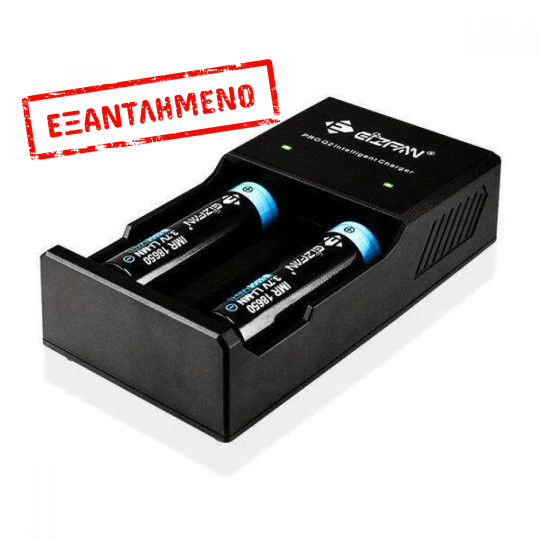 Φορτιστής Μπαταριών EiZfan Pro Q2  3.7V με Ένδειξη Led 2 Θέσεων