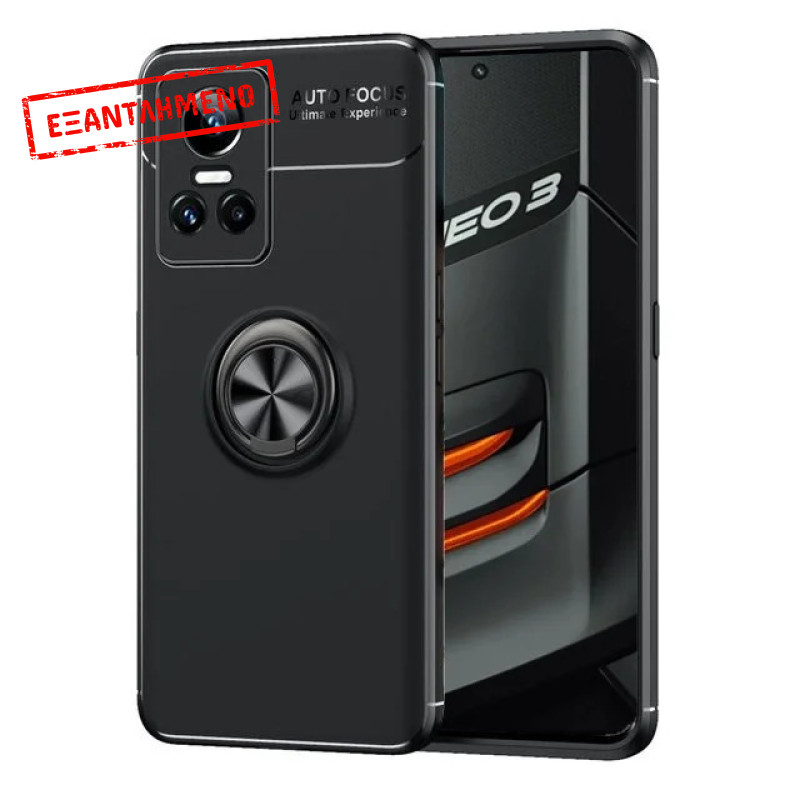 Θήκη Ancus AutoFocus Shock Proof με Ring Holder για Realme GT Neo 3 Μαύρη