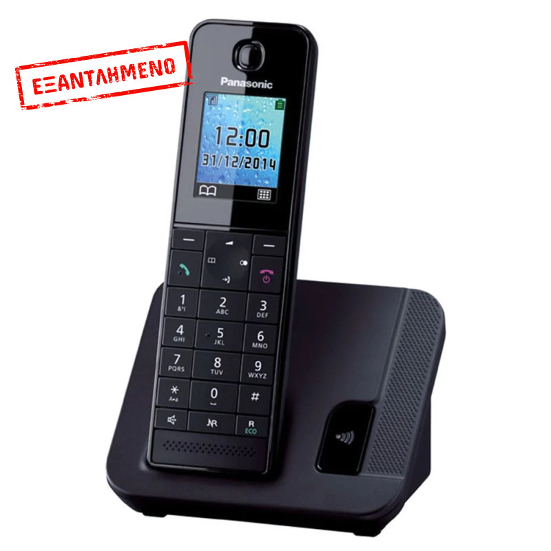 Ασύρματο Ψηφιακό Τηλέφωνο Panasonic KX-TGH210GRB Μαύρο με Δυνατότητα λειτουργίας σε διακοπή ρεύματος, Ανοιχτή Ακρόαση και Φωτιζόμενο Πληκτρολόγιο