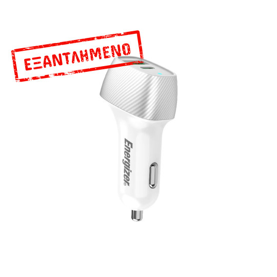 Φορτιστής Αυτοκινήτου Energizer D38WS με PD, QC με έξοδο USB-C/USB-A 38W/3A  Ασημί