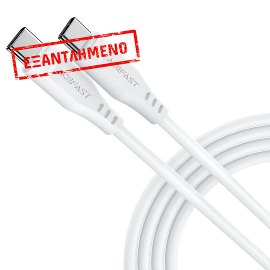 Καλώδιο Acefast C3-03 USB-C σε USB-C 3A 60W Braided Λευκό 1.2m Καλώδιο Acefast C3-03 USB-C σε USB-C 3A 60W Braided Λευκό 1.2m