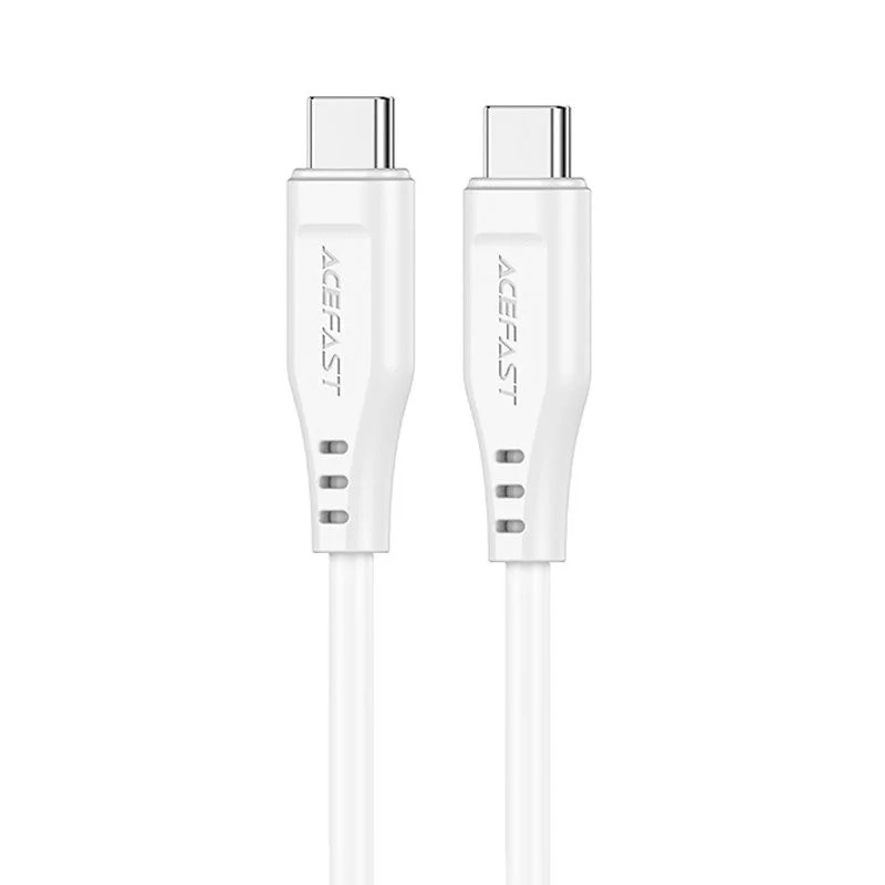 Καλώδιο Acefast C3-03 USB-C σε USB-C 3A 60W Braided Λευκό 1.2m Καλώδιο Acefast C3-03 USB-C σε USB-C 3A 60W Braided Λευκό 1.2m