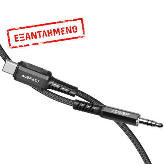 Καλώδιο σύνδεσης Acefast Μεταλλικό C1-08 USB-C σε 3.5mm Αρσενικό Braided Μαύρο 1.2m Καλώδιο σύνδεσης Acefast Μεταλλικό C1-08 USB-C σε 3.5mm Αρσενικό Braided Μαύρο 1.2m