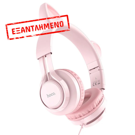 Ακουστικά Stereo Hoco W36 Cat ear με Μικρόφωνο 3.5mm Ροζ Ακουστικά Stereo Hoco W36 Cat ear με Μικρόφωνο 3.5mm Ροζ