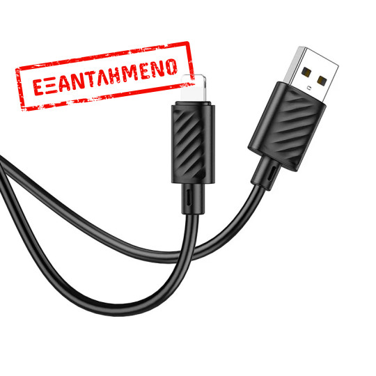 Καλώδιο Hoco X88 USB σε Lightning 2.4A Fast Charging Μαύρο 1m