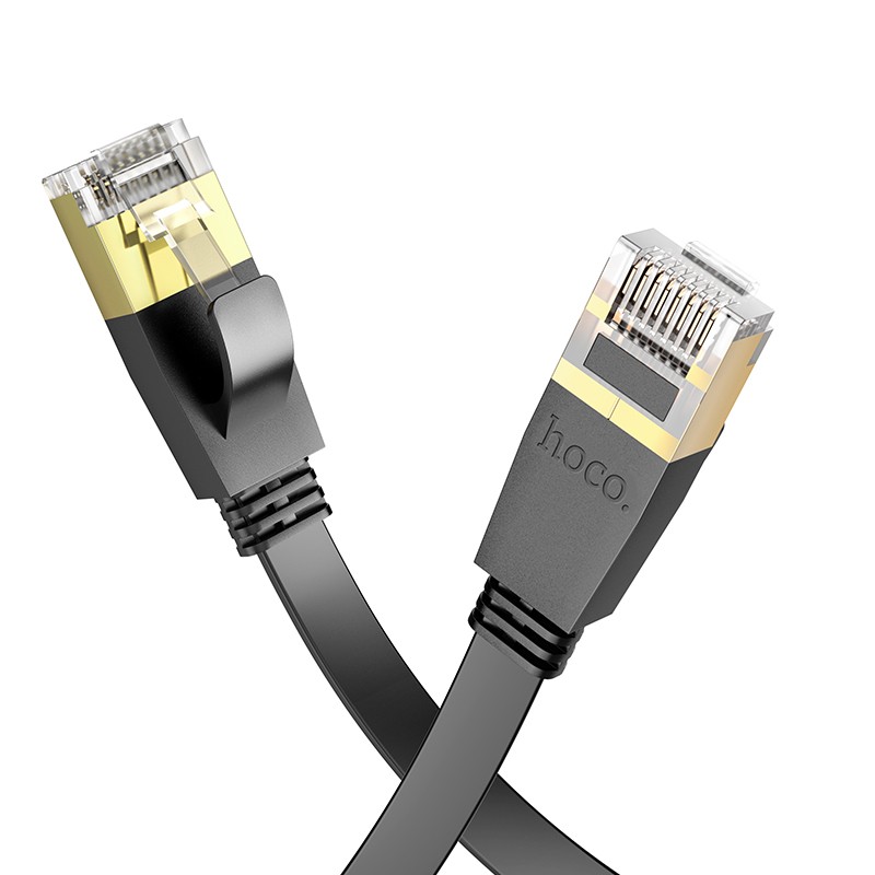 Καλώδιο Δικτύου Hoco US07 General Pure Copper Cat 6 UTP Πλακέ Καλώδιο 1Gbps 10m Μαύρο Καλώδιο Δικτύου Hoco US07 General Pure Copper Cat 6 UTP Πλακέ Καλώδιο 1Gbps 10m Μαύρο