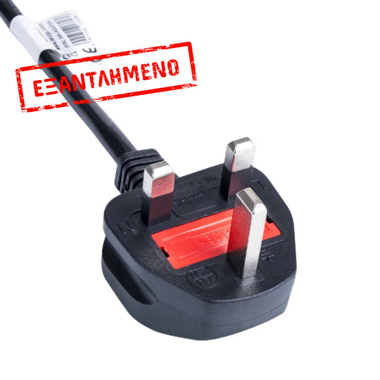 Καλώδιο Τροφοδοσίας AK-AG-03A British CCA BS 1363 (Τύπου G) / IEC C7 UK 250V/10A Μαύρο 1.5m