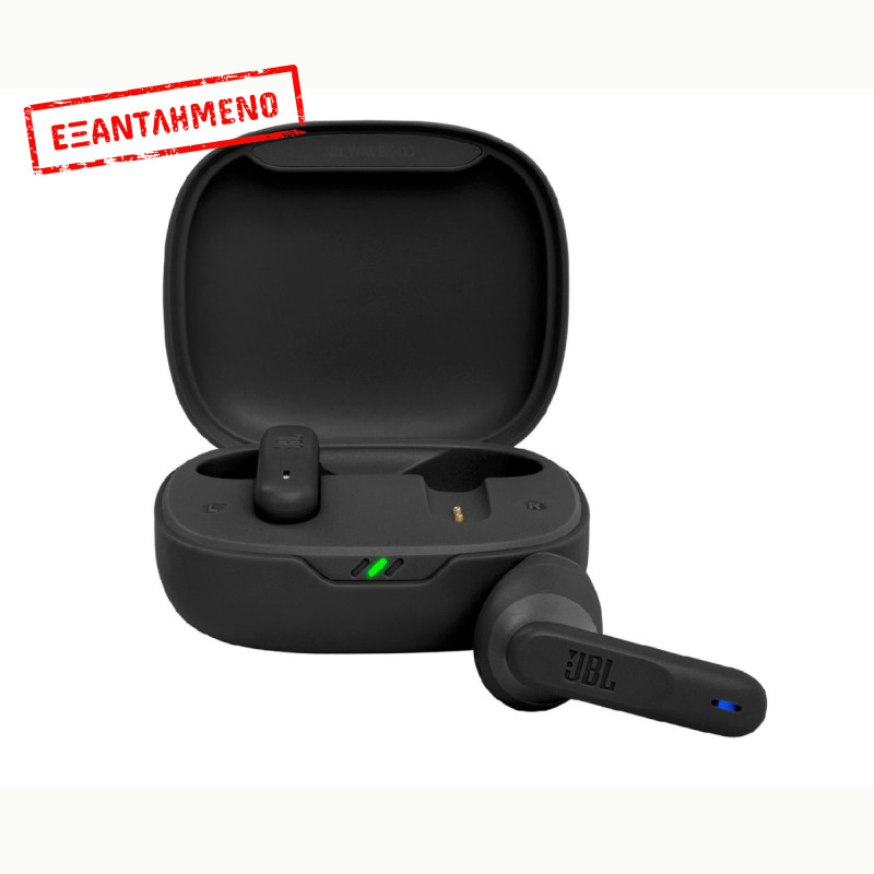 Bluetooth Hands Free JBL Wave 300TWS  In-ear με 20 ώρες Αυτονομία IPX2, Deep Bass Sound Μαύρο