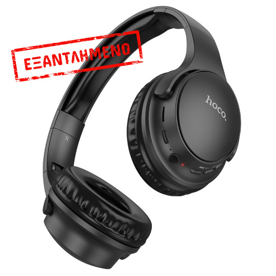 Wireless Ακουστικά Stereo Hoco W40 Mighty V5.3 200mAh με υποδοχή Micro SD, AUX και Πλήκτρα Ελέγχου Μαύρα