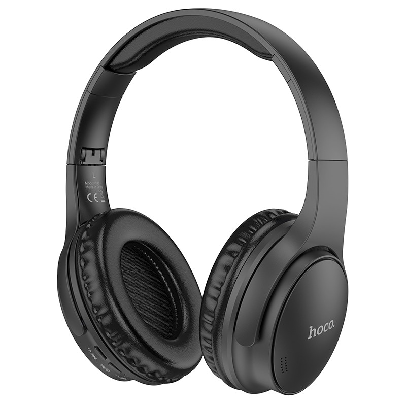 Wireless Ακουστικά Stereo Hoco W40 Mighty V5.3 200mAh με υποδοχή Micro SD, AUX και Πλήκτρα Ελέγχου Μαύρα
