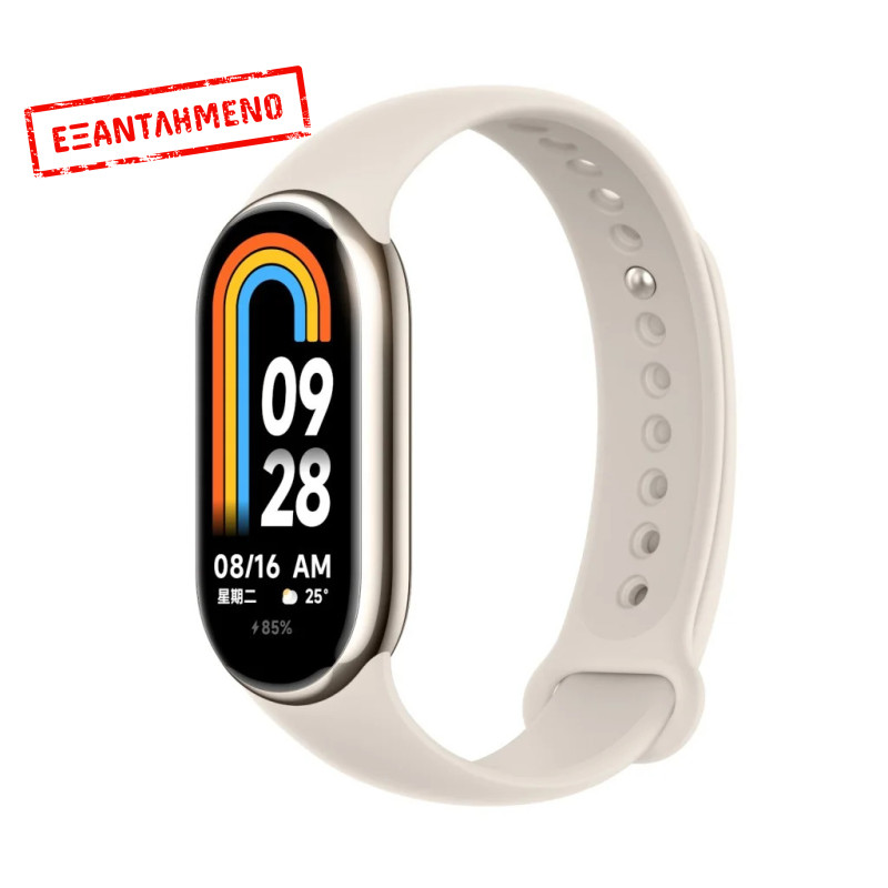 Xiaomi Smart Band 8 Αδιάβροχο έως 5ATM 1.62" AMOLED Οθόνη 190mAh Χρυσαφί BHR7166GL