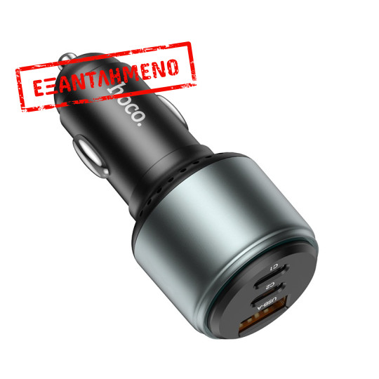 Φορτιστής Αυτοκινήτου Hoco NZ9 Galloper 95W 2xUSB-C PD65W PD30W and USB QC 18W Μαύρο
