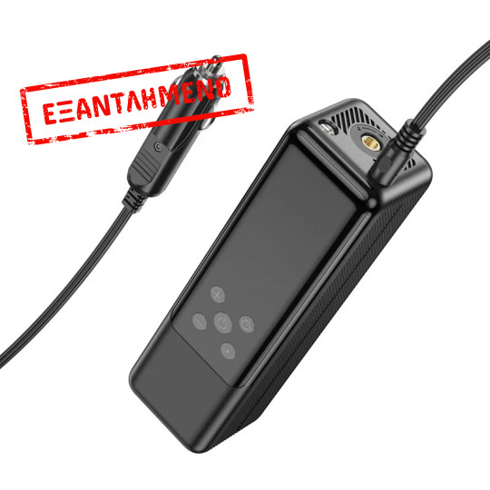 Smart Air Pump Hoco ZP5 May 3.5 bar Πίεση Αέρα με 4 Τρόπους Λειτουργίας Led Ένδειξη και Φακό 3μ Καλώδιο Μαύρο