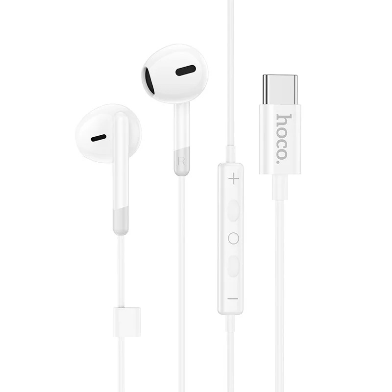 Hands Free Hoco M109 Earphones Stereo USB-C Συμβατά με Όλες τις Συσκευές USB-C Λευκό 1.2m Hands Free Hoco M109 Earphones Stereo USB-C Συμβατά με Όλες τις Συσκευές USB-C Λευκό 1.2m