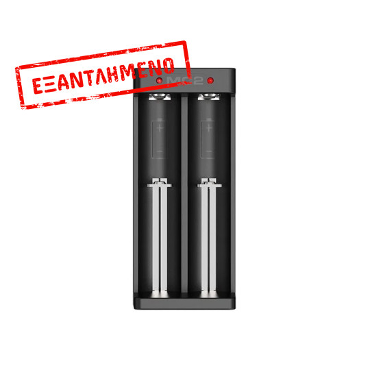Φορτιστής Μπαταριών Βιομηχανικού Τύπου Xtar MC2 USB-C 2 Θέσεων με Ένδειξη Επιπέδου Φόρτισης για 18650/17670/17500