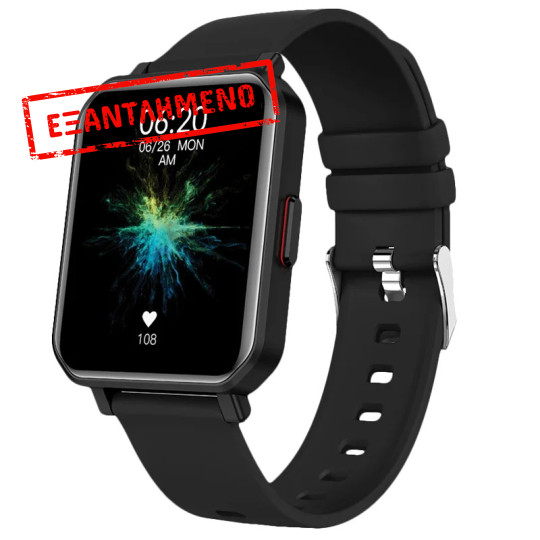 Smartwatch Maxcom FW56 Carbon Pro IP68 260mAh με 1.85” HD IPS με Δυνατότητα Κλήσεων Μαύρο Silicon Band