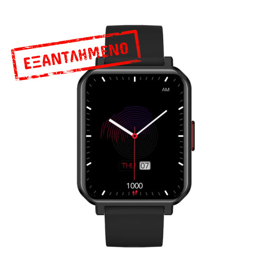 Smartwatch Maxcom FW56 Carbon Pro IP68 260mAh με 1.85” HD IPS με Δυνατότητα Κλήσεων Μαύρο Silicon Band