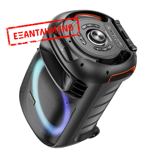 Φορητό Ηχείο Wireless Hoco HA5 Winner BT V5.0 60W 7000mAh 7h Αναπαραγωγή με TWS Micro SD USB και 2 Ασύρματα Μικρόφωνα